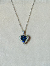 Blue heart necklace